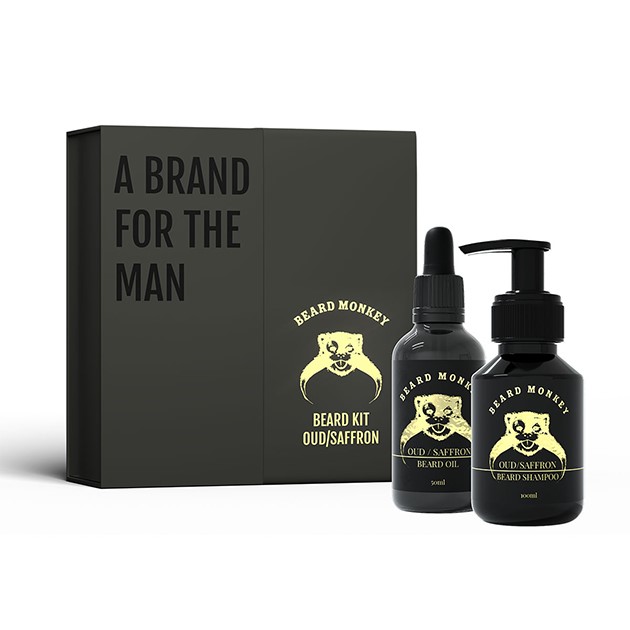 Beard Monkey Gift Set Oud & Saffron