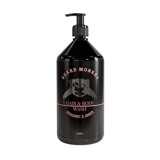 Beard Monkey Hair & Body - Bergamot & Amber 1000 ml