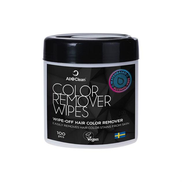 Hair color remover wipes